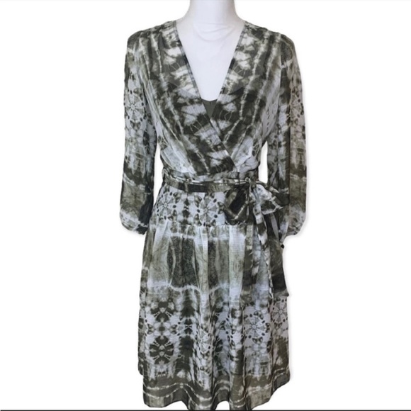 Calvin Klein Dresses & Skirts - Calvin Klein NWT Olive Green Tie Dye Fit & Flare Dress